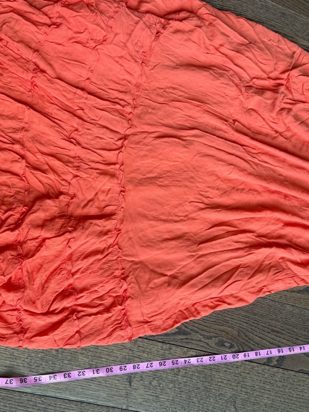 In Loom Coral Smocked Tiered Maxi Dress - Size M - Bump Friendly! - Picture 5 of 10